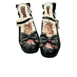 Japanese Lolita Women's harajuku chunky whimsygoth fairy goth Y2K Shoes Size 39